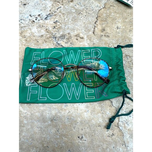 Lot of 4 Flower Blue Light Blocking Reader Glasses Computer Gold Round Frame main image 6